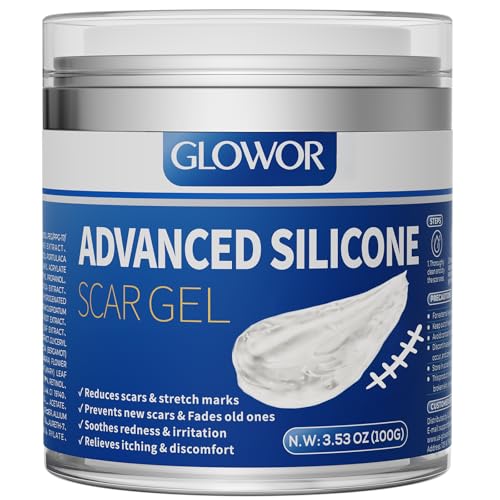 Advanced Silicone Scar Gel for Face & Body – Silicone Scar Cream for Old & New Scars, Reduces Appearance of Scars from Acne, Surgery, Burns, Injuries, C-Sections & More – 3.53 oz (100g)