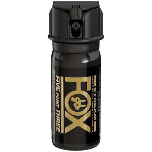 ACK, LLC Fox Labs 1.5 Ounce 2% OC 5.3-mm Flip Top Stream Pepper Spray, Black