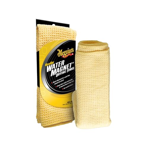 Meguiar's Water Magnet Microfiber Drying Towel, Premium Car Wash Microfiber Towel That’s Super Plush, Water Absorbent & Scratch-Free Big Microfiber Towels for Cars, 1 Pack