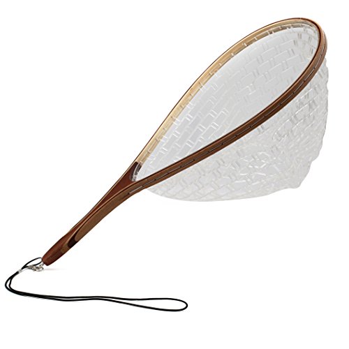 Sportsun Fly Fishing Net with Soft Rubber Mesh-Catch and Release Net for Flying fish and Trout-for Beginners and Professional-Made of Hardwood