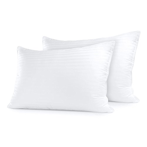Sleep Restoration Gel Pillow - (2 Pack Queen) Best Hotel Quality Comfortable and Plush Cooling Gel Fiber Filled Pillow