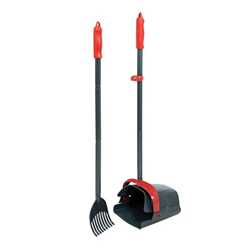 Petmate Clean Response Swivel Bin & Rake Pooper Scooper, Plastic Handle
