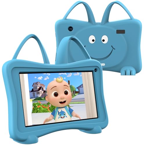Kids Tablet 7 Toddler Children's Learning Tablet with WiFi, YouTube, Parental Control, Durable Case Education Learning Apps for Boys Girls (Blue)