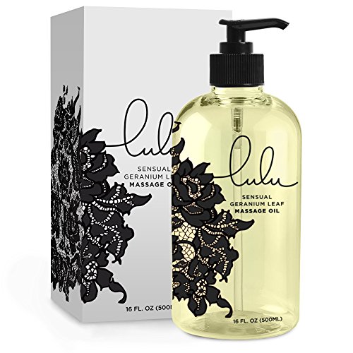 Lulu Massage Oil 16 Ounces for Full Body Massages of Joint and Muscles. Scented with Essential Oils and Sweet Almond Oil. for Couple Massage Therapy. Made in USA