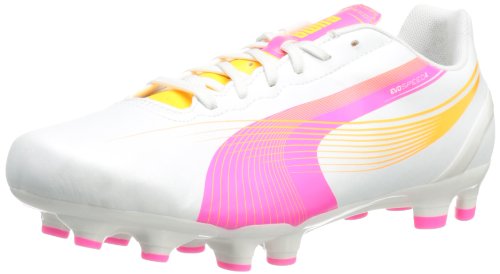 PUMA Women's Evospeed 4.2 FG Soccer Shoe,Metallic White,8 B US