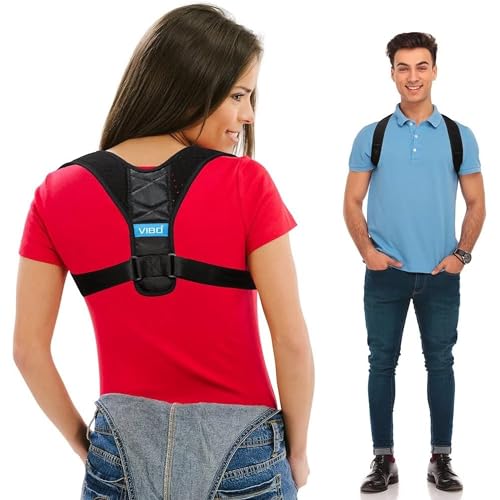 Posture Corrector for Men and Women - Comfortable Upper Back Brace Clavicle Support Device for Thoracic Kyphosis and Shoulder - Neck Pain Relief - FDA Approved -