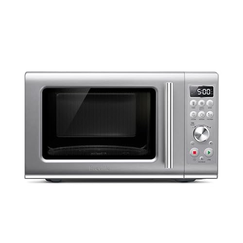 Breville BMO650SIL Compact Wave Soft Close Countertop Microwave Oven, Silver