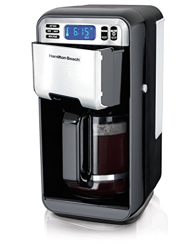 Hamilton Beach 12-Cup Digital Coffee Maker, Stainless Steel (46201) (Discontinued Model),Black