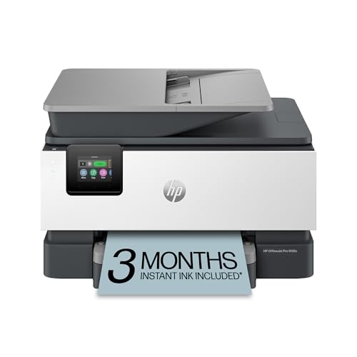 HP OfficeJet Pro 9125e Wireless All-in-One Color Inkjet Printer, Print, scan, copy, fax, ADF, Duplex printing best-for-office, 3 month Instant Ink trial included, AI-enabled (403X0A)