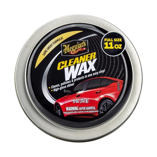 Meguiar's Cleaner Wax, Easy-to-Use Paste Wax that Removes Light Defects, Protects Single Stage Paint/Clear Coat, and Leaves a Glossy Shine in One Step, 11 Oz