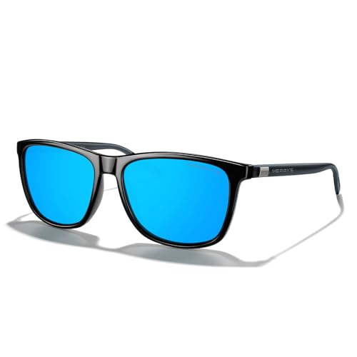 MERRY'S Unisex Polarized Aluminum Sunglasses Vintage Sun Glasses For Men/Women S8286 (Blue, 56)