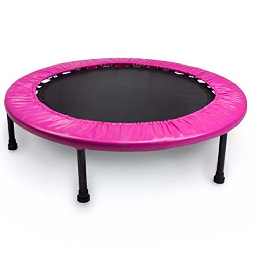 Crown Sporting Goods Mini Rebounder Trampoline, Pink, 38-Inch