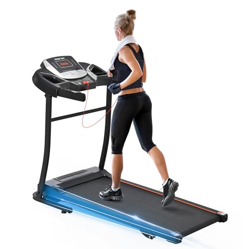 Merax Electric Folding Treadmills for Home 3 Level Incline Treadmill with Pulse Sensors, 2.5 HP Quiet Brushless, 7.5 MPH, 300 lbs Capacity