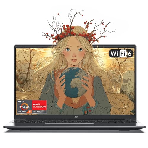 MALLRACE 2025 Gaming Laptop,15.6' Display, AMD Ryzen 7 5700U (8C/16T, up to 4.3GHz), 16GB RAM, 512GB NVMe SSD,Radeon RX Vega 8 Graphics and WiFi 6 for Smooth Gaming and Multitasking