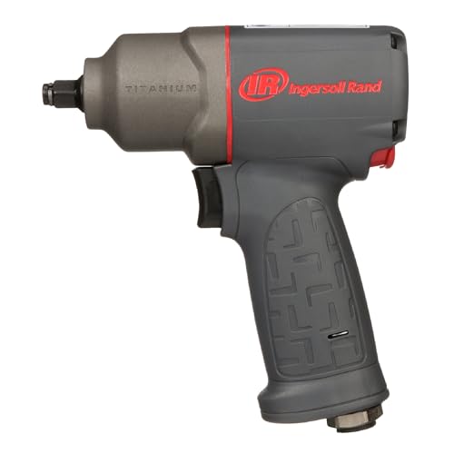Ingersoll Rand 2115TiMAX 3/8' Air Impact Wrench, 300 ft-lbs Torque, Titanium Hammer Case, Friction Ring Retainer, Pistol