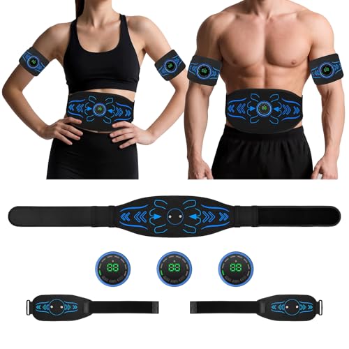 Electronic Muscle Stimulator - Fitness Training Equipment for Men & Women, 8 Modes Electronic Abdominal Stimulator for Full Body Workout, Fitness Equipment for Strength Training, Toning, Recovery