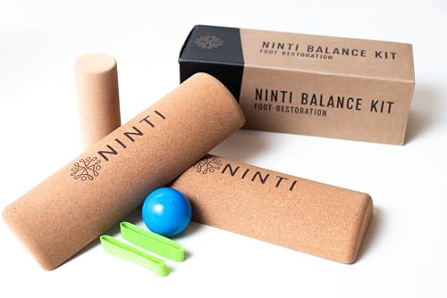 Ninti Balance Board - Premium Cork Balancing Board & Foot Strengthener for Enhanced Foot Function | Unique Design for Balance Stability & Foot Strength | Improve Mobility & Prevent Falls | Balance Trainer