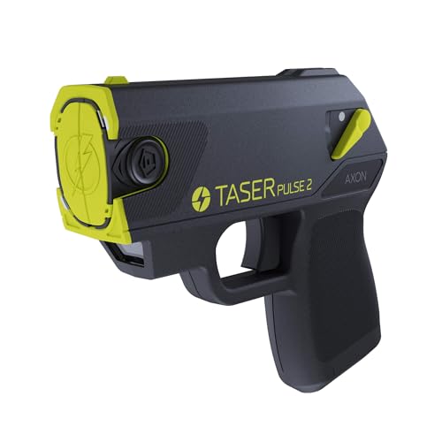 TASER Pulse 2 Self-Defense NMI Stun Device Compact, Lightweight 8oz Personal Protection Tool with 2 Cartridges, Rugged Carrying Case, Lithium Battery, Conductive Practice Target, Soft Carry Sleeve