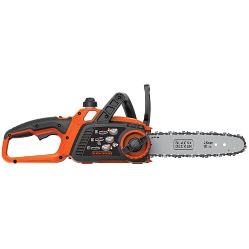 BLACK+DECKER 20V MAX Cordless Chainsaw Kit, 10 inch, Battery and Charger Included (LCS1020)