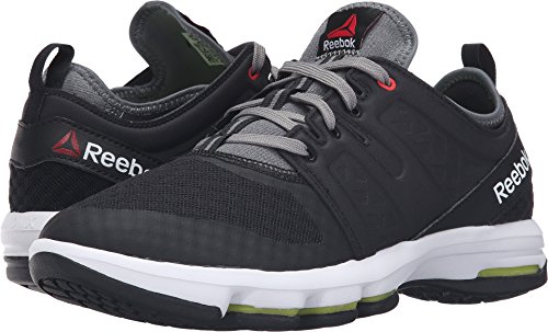 Reebok Men's Cloudride DMX Walking Shoe, Black/Alloy/Riot Red/White, 10.5 M US