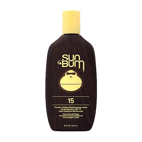 Sun Bum Original SPF 15 Sunscreen Body Lotion - Broad Spectrum Moisturizing Sunscreen with Vitamin E - Hawaii 104 Act Compliant (Made without Octinoxate & Oxybenzone) - 8 oz