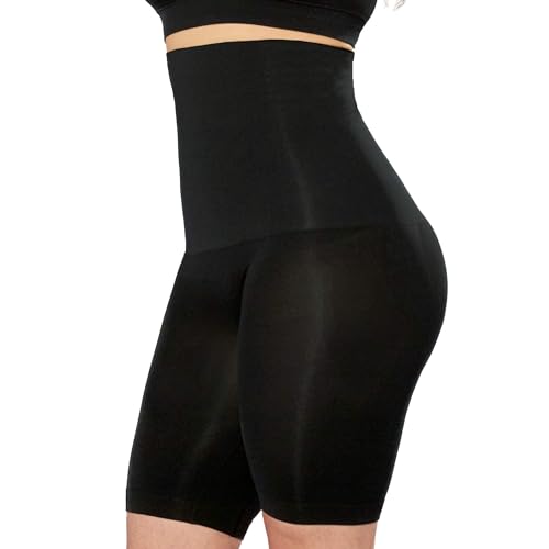 SHAPERMINT Shapewear for Women - High-Waisted Shapewear Tummy Control Shorts, Faja Body Shaper, Underwear for Women Black