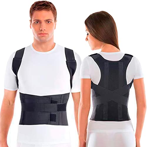 Comfort Posture Corrector and Back Support Brace / 100%-Cotton Liner X-Small Black