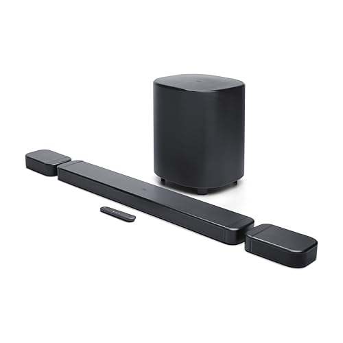 JBL Bar 700MK2-7.1 Channel soundbar System with Detachable Speakers and Dolby Atmos®, 780W max Output Power and a 10' Wireless subwoofer, Works with Voice Assistant-Enabled Speakers (Black)