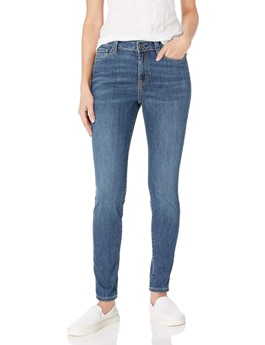 Amazon Essentials Women's Mid-Rise Stretchy Skinny Jean - Discontinued Colors, Medium Wash, 12