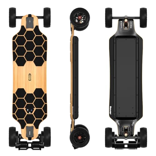 MEEPO Bamboo Series Off-Road All Terrain Electric Skateboard, Ultra-Long 20-31 Miles Range Mountain Board, Highest 28-32 MPH Top Speed, Professional for Adult Riders