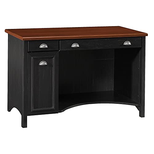 Bush Furniture Fairview Home Office Desk, Antique Black/Hansen Cherry
