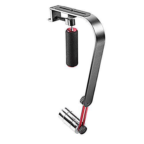 Neewer Steady Video Action Stabilizer System for GoPro HERO 4, 3+, 3, 2, 1, Small SLRs, Cameras & Camcorders, iPhone 6, 6 plus, 5S, 5, 4s, Samsung Galaxy S5 S4 and other Smartphones, includes: (1) Bow Arch Handheld Stabilizer + (1) Mount Adapter for GoPro+ (1) Universal Adjustable Black Phone Holder