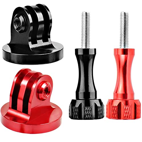 Niewalda Alumium Tripod Mount Adapter, Gopro Threaded Adapter,Action Camera Tripod Adapter Compatible with GoPro Max, GoPro Hero, DJI Osmo Action Camera （Two Groups）