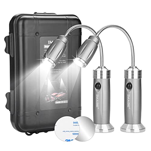 Magnetic Ultra-Bright Barbecue Grill Light with Super Bright LED Lights, Grilling Gifts for Men Dad, Flexible Gooseneck BBQ Light, Traeger Pit Boss Smoker Electric Grill Accessories-1 Pair