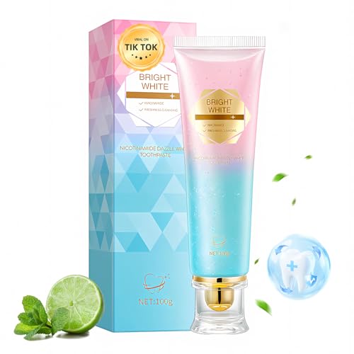 Niacinamide Whitening Toothpaste, Niacinamide Toothpaste Intensive Whitens Teeth, Protects Tooth Enamel, Fresh Breath & Stain Removal Formula,Freshens Breath 24 Hours (Mint).