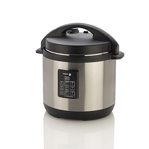 Fagor 3-in-1 6-Quart Multi-Use Pressure Cooker, Slow Cooker and Rice Cooker, Stainless-Steel - 670040230