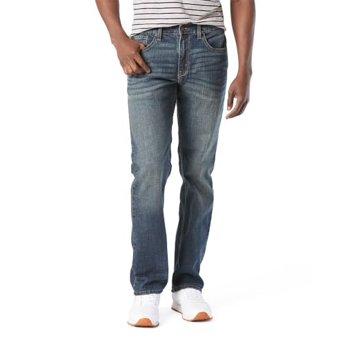 Levi Strauss Signature Gold Men's Relaxed Fit Flex Jeans (Available in Big & Tall), Headlands, 36W x 34L