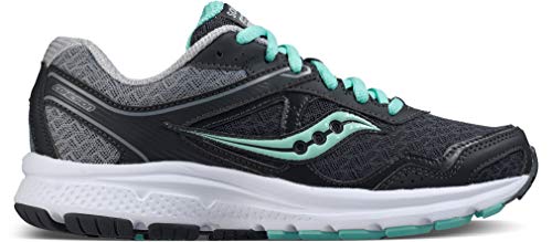 Saucony Women's Cohesion 10 Running Shoe, Grey/Mint, 7 M US