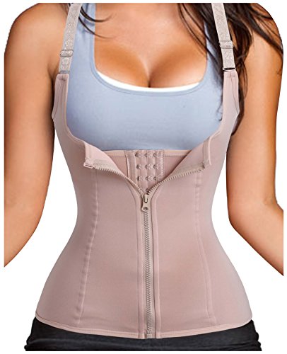Gotoly Curves Shapers Adjustable Straps Body Shaper Waist Cincher Tank Top (Beige, XXX-Large (FBA))