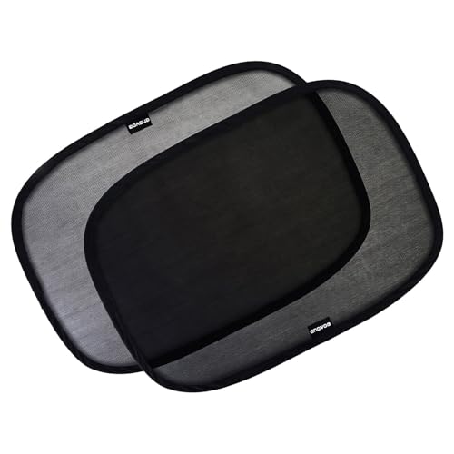 Enovoe Car Window Shades for Baby (2 Pack) - 21x14 Inches Sun Shade Blocker, Cling - Glare Shield and UV Rays Protection for Your Child - Side Windows Screens for SUV- Mesh Window Shades for car Baby
