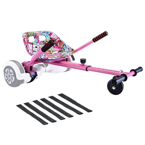 Eco-friendly Hoverboard Seat Attachment - Cool Seat, Swivel Wheel, Adjustable Length - Compatible with 6.5', 8', 8.5', 10' Hoverboards - Safe & Enjoyable Riding for Kids and Teenager