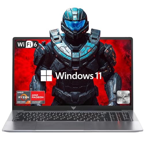 KAIGERR 2025 AMD Laptop, 15.6inch Laptop Computer with AMD Ryzen 7 5700U(8C/16T, Up to 4.3GHz), 16GB RAM 512GB NVMe SSD Windows 11 Laptop, Radeon RX Vega 8 Graphics,WiFi 6