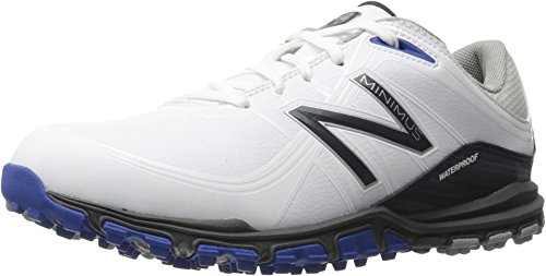 New Balance Men's Minimus Golf Shoe, White/Blue, 11 D US