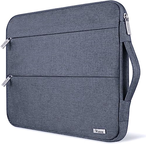 Voova 15.6 16 Inch Laptop Sleeve Case Compatible with MacBook Pro 16 M1/M2/M3/M4 Max 2019-2025, 15.6-16” Hp Lenovo Acer Asus, Waterproof Slim Computer Bag Cover with Handle, Dark Grey