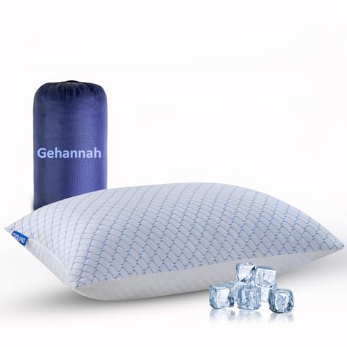 Gehannah Travel Pillow - Large 1 Pack Compressible Camping Pillow for Sleeping - Shredded Memory Foam with 1 Storage Bags - Supportive for Adults, Kids, Outdoor, Backpacking, Hiking Gear