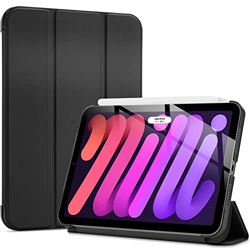 ProCase Smart Case for iPad mini 7 A17 Pro 2024/iPad Mini 6 2021 8.3 Inch iPad mini 7th/6th Gen Case, Hard Back Cover for iPad mini 8.3' 7th Gen A2995/A2996/A2993/6th Gen A2567 A2568 A2569 -Black