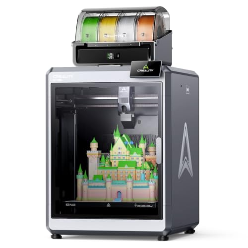 Creality K2 Plus Combo 3D Printer, Multi Color Printing with New CFS, Max 600mm/s Printing Speed, Full-auto Leveling, Next-Gen Direct Drive Extruder, Dual AI Camera, Build Volume 350 * 350 * 350mm