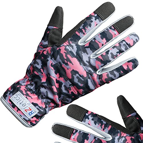 Garden Gloves Women Premium, For Gardening, Roses & Yard Work with Protective Grip and Breathable Microfiber with Touchscreen