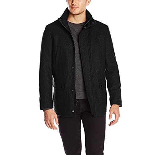 Kenneth Cole REACTION Men's Classic Barn Coat, Black, Medium