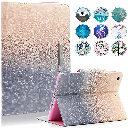 iPad Mini Case, Mini 2/3/4/5 Case, Dteck Slim Fit Folio Stand PU Leather Wallet Case with Auto Wake/Sleep Magnetic Smart Cover for Apple iPad Mini 1/2/3/4/5 (Gold Sand)